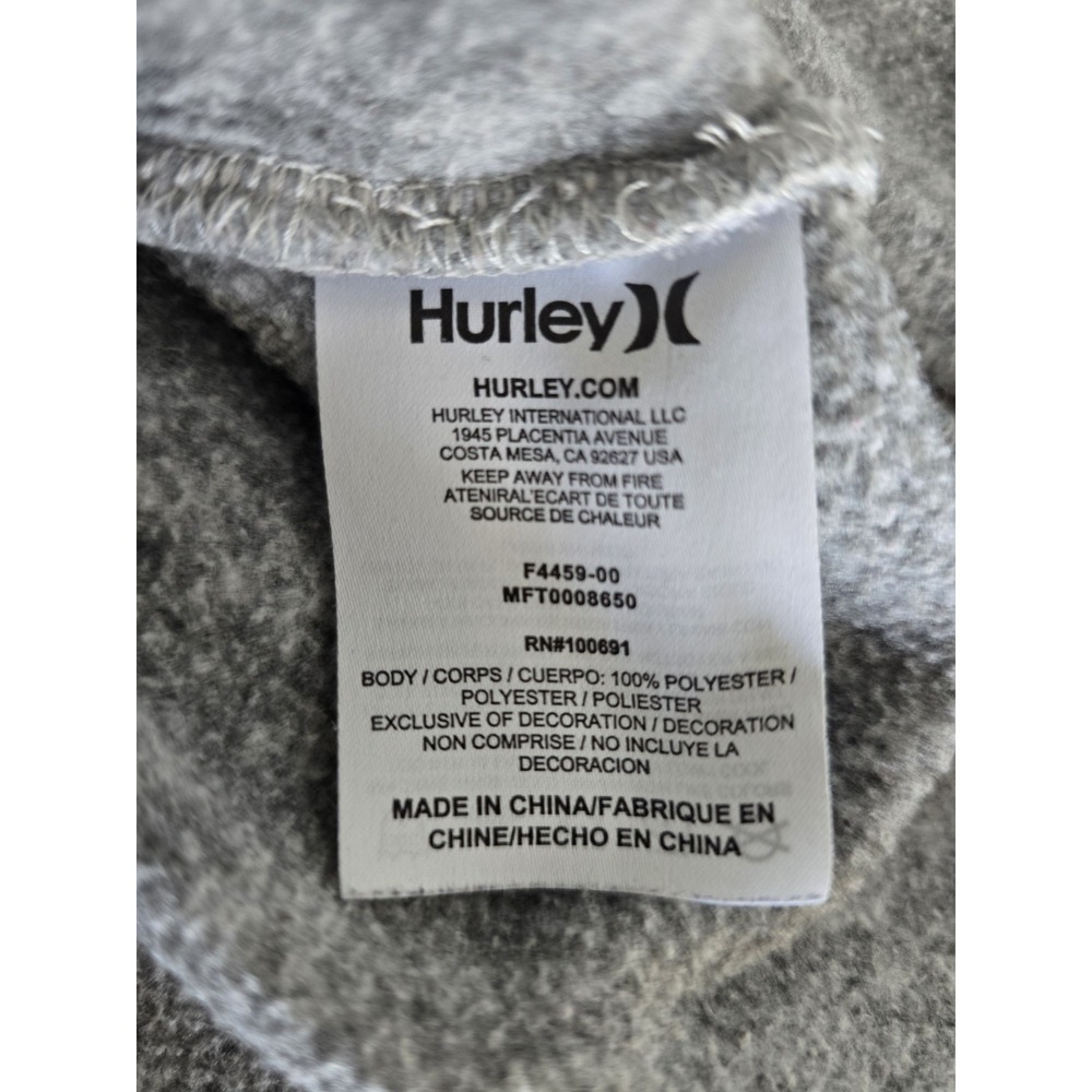 Hurley Exclusively for Buckle Gray Pullover Hoodie Sweatshirt Sz M - Picture 4 of 6